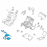 OEM 2021 Infiniti QX80 2Nd Seat Armrest Assembly, Center Diagram - 88700-1LH8D