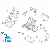 OEM 2013 Infiniti QX56 2Nd Seat Armrest Assembly, Center Diagram - 88700-1LH8D