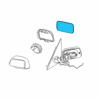 OEM 2001 BMW X5 Mirror Glass, Heated, Convex, Right Diagram - 51-16-8-247-774