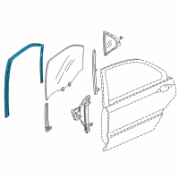 OEM 2002 Acura RL Channel, Right Rear Door Run Diagram - 72735-SZ3-J01