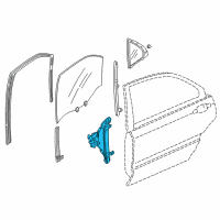 OEM 2001 Acura RL Regulator Assembly, Right Rear Door Power Diagram - 72710-SZ3-A03