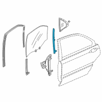 OEM 2002 Acura RL Sash, Right Rear Door Center Diagram - 72731-SZ3-003