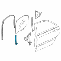 OEM 2000 Acura RL Sash, Left Rear Door Center (Lower) Diagram - 72770-SZ3-003