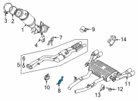 OEM BMW X4 PIPE CLAMP, BOTTOM Diagram - 18-30-9-882-567