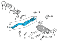 OEM 2021 BMW X3 RP-CATALYTIC CONVERTERS WITH Diagram - 18-30-8-098-883