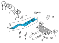 OEM 2022 BMW X3 RP-CATALYTIC CONVERTERS WITH Diagram - 18-30-8-098-883