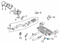 OEM 2022 BMW X3 Holder, Exhaust System Diagram - 18-30-8-593-695
