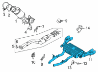 OEM 2022 BMW X3 REAR MUFFLER WITH EXHAUST FL Diagram - 18-30-8-093-531