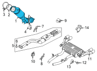 OEM 2022 BMW X3 EXCH CATALYTIC CONVERTER CLO Diagram - 18-32-8-053-346