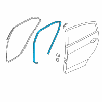 OEM 2015 Kia Rio WEATHERSTRIP-Rear Door Body Side Diagram - 831101W000