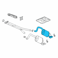 OEM 2006 Cadillac XLR Exhaust Muffler Assembly (W/ Tail Pipe) Diagram - 15923965