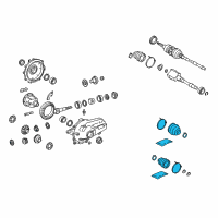 OEM Lexus GS450h Boot Kit, Front Drive Shaft Diagram - 04427-30090