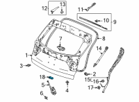 OEM Acura Tail Gate Diagram - 74810-TYA-A01
