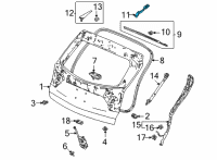 OEM Acura Hinge Complete R, Tail Gate Diagram - 68210-TYA-A00ZZ
