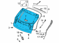 OEM Acura MDX Tailgate Complete Diagram - 68100-TYA-A00ZZ