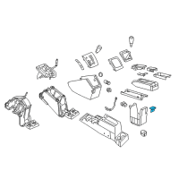 OEM 2007 Dodge Caliber Hinge-Floor Console Lid Diagram - 5189963AA