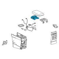 OEM Lexus RX450h Lock Sub-Assembly, Console Diagram - 58908-0E011