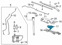 OEM Chevrolet Bolt EUV Wiper Motor Diagram - 42724841