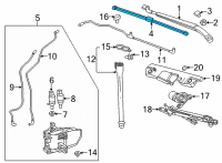 OEM Chevrolet Bolt EUV Wiper Blade Diagram - 42724844