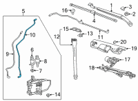 OEM Chevrolet Bolt EUV Washer Hose Diagram - 42688551