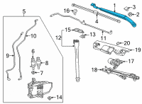 OEM Chevrolet Bolt EUV Wiper Arm Diagram - 42772943