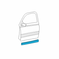 OEM 2002 Dodge Ram 1500 Molding-Front Door Diagram - 5HC18GW7AA