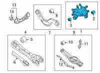 OEM Hyundai Tucson CARRIER ASSY-REAR AXLE, LH Diagram - 52710-N9200