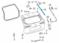 OEM 2020 Toyota Highlander Lift Cylinder Diagram - 68950-0E150