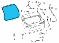 OEM 2022 Toyota Highlander Body Weatherstrip Diagram - 67881-0E080