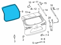 OEM 2021 Toyota Highlander Body Weatherstrip Diagram - 67881-0E080