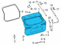 OEM 2021 Toyota Highlander Lift Gate Diagram - 67005-0E530