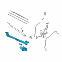 OEM 2015 Kia Soul Windshield Wiper Motor & Link Assembly Diagram - 98100B2000