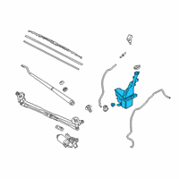 OEM 2022 Kia Soul Windshield Reservoir Assembly Diagram - 98611K0000