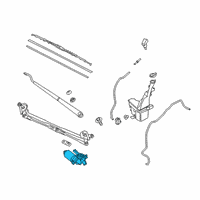 OEM 2017 Kia Soul Windshield Wiper Motor Assembly Diagram - 98110B2000