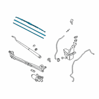 OEM Kia Soul Driver Windshield Wiper Blade Assembly Diagram - 98350K0010