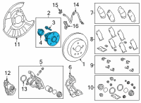 OEM 2021 Toyota Camry Hub & Bearing Diagram - 42410-0R030