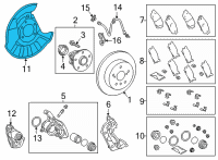 OEM 2021 Toyota Camry Dust Shield Diagram - 47803-06010