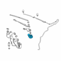 OEM Cadillac ELR Wiper Motor Diagram - 23184312