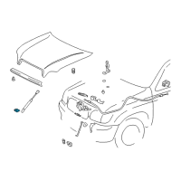 OEM 2006 Toyota Sequoia Support Rod Bolt Diagram - 68961-34010