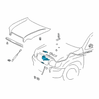 OEM 2000 Toyota Tundra Lock Assembly Diagram - 53510-0C011