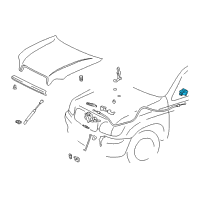 OEM 2003 Toyota Tacoma Cable Handle Diagram - 53601-01020-B4