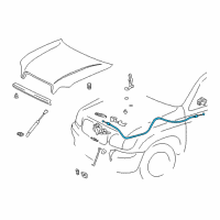 OEM 2005 Toyota Sequoia Release Cable Diagram - 53630-0C010