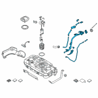 OEM 2020 Hyundai Ioniq Filler Neck Assembly-Fuel Diagram - 31030-G2600