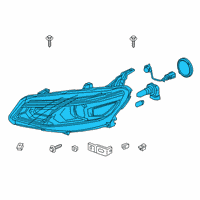 OEM 2021 Chevrolet Malibu Composite Headlamp Diagram - 84680166