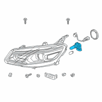 OEM 2020 Chevrolet Silverado 3500 HD High Beam Bulb Diagram - 13589425