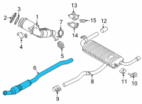 OEM BMW M235i xDrive Gran Coupe Catalytic Converter Front Diagram - 18-30-8-669-107