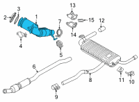 OEM 2020 BMW M235i xDrive Gran Coupe EXCH CATALYTIC CONVERTER CLO Diagram - 18-32-8-654-548