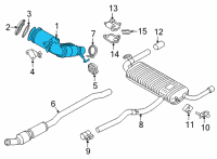 OEM 2021 BMW X2 EXCH CATALYTIC CONVERTER CLO Diagram - 18-32-8-654-548