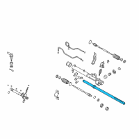 OEM 2001 Hyundai Elantra Rack Assembly-Power Steering Gear Box Diagram - 57710-2D000