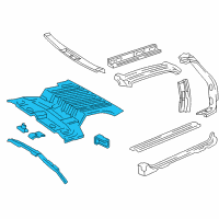 OEM Oldsmobile Bravada Panel Asm, Floor Rear Diagram - 12546343